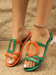 Women's Flat Sandals, Fashion Beach Slippers, Brown Ladies Sandals, Spring/Summer