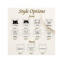Etiquetas personalizadas para gatos, etiquetas de gato personalizadas, etiquetas de gato estilo bohemio, etiquetas de celebridad para gatos, etiquetas con forma de gato, etiquetas para gatos con chip, etiquetas con nombre de gato, etiquetas de collar para gato, etiquetas de gato únicas - Multicolor - Ver 8