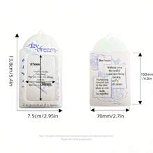 1 pezzo Porta foto in stile minimalista e sognante in blu e bianco, porta carte angelo con piuma, porta carte foto celebrità, custodia protettiva per carte anime e giochi, porta carte photo K-pop, forniture scolastiche, ritorno a scuola