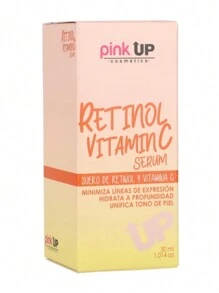 PINK UP, Retinol Vitamin C Serum, Suero de Retinol y Vitamina E, Reduce y evita manchas en la piel del rostro, Aclara la piel - SERUM VITAMINA C - Ver 10