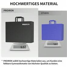 Deluxe Edition Gymnastics Mats, 4 Folding Exercise Mat Yoga Gym Home Fitness Workout Mat, Thick Foam Soft Matt For Crash Tumble Pilates, Non Slip PU Leather & Carry Handles - Large- 244cm*91cm(High Density Foam) - View 3