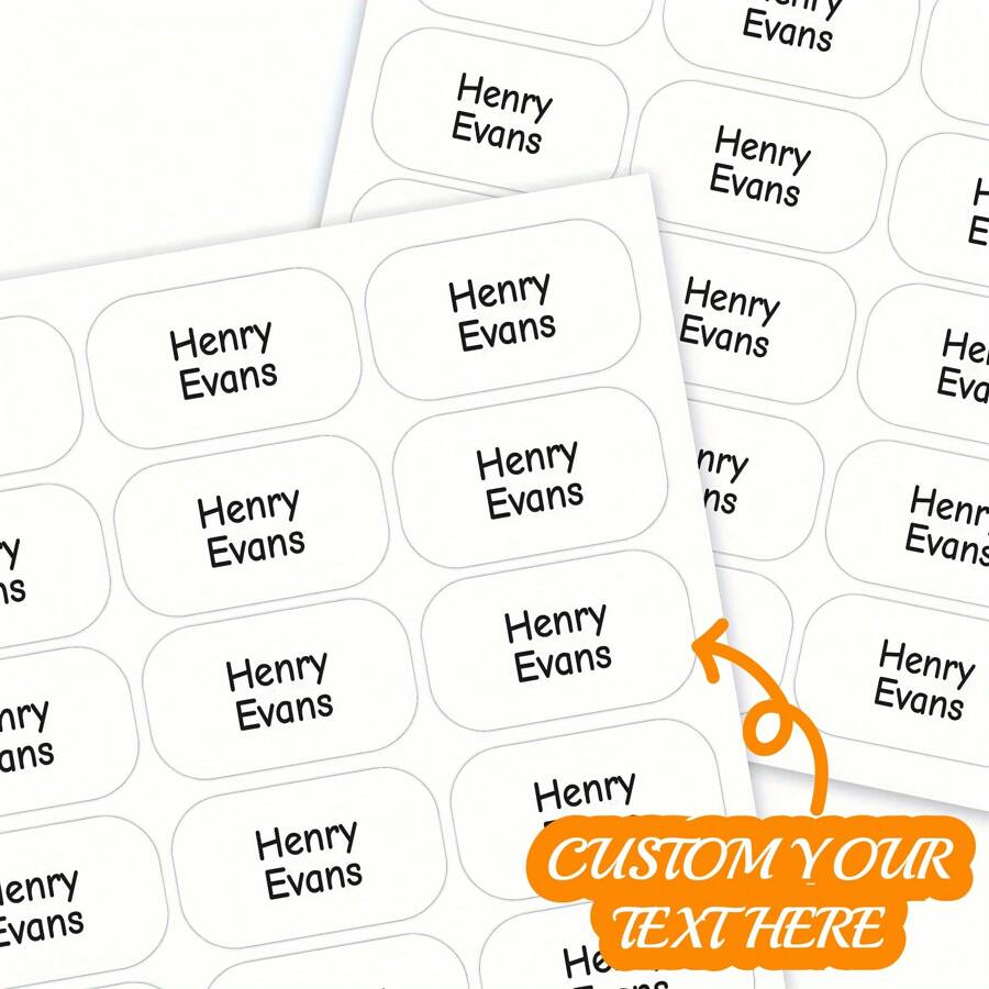 120/240/360 buc Etichete autoadezive personalizate pentru nume - PVC, perfecte pentru haine, ghiozdane și multe altele - Etichete adezive pentru rufe, pentru aziluri de bătrâni, creșe și activități în aer liber, personalizate, sticle