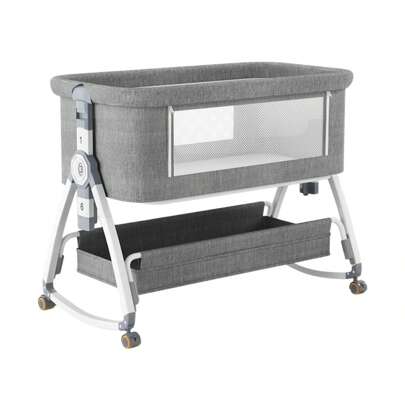 LUTODY Cuna 3 en 1 convertible - Hasta 13 kg, Mecedora, Colecho, Altura ajustable, Inclinación, 4 ruedas, Bloqueo de ruedas, Colchón ergonómico incluido - Entrega 24/48h a España (península)