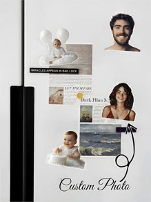 1-50张定制人像照片贴纸，图片贴纸，女士贴纸，个性化贴纸，宠物定制贴纸，适用于生日、婚礼、乔迁等各种场合，多功能、装饰性强、可重复使用、精致、时尚、高品质、色彩丰富、现代、可定制、个性化、独特，是送给男友或女友的理想礼物，适合送给男朋友、爸爸、女朋友，表达永恒的爱意 - 彩色 - 查看 6