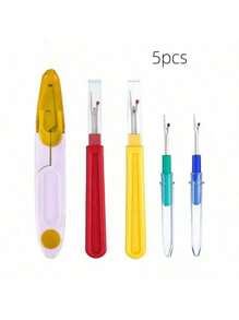 Juego de descosedores y quitaehilos de costura, set de 5 piezas/7 piezas, descosedor, tijeras, quitaetiquetas de ropa, apto para costura DIY (color aleatorio)