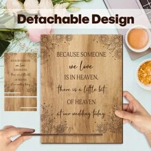 1 stuk bruiloft herdenkingstafel decoratiebord | Bruiloft houten decoratie | Houten gastvrijheid troostgeschenk, herdenkingsliefde bruiloft bord | Houten welkom land bruiloft bord, ideale bruiloft tafeldecoratie