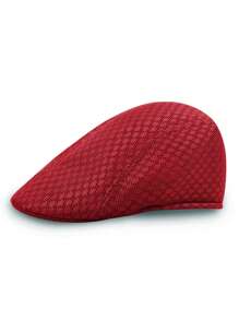 1pc Men's Solid Color Mesh Breathable Casual Peaked Cap, Suitable For Spring/Summer Everyday Wear