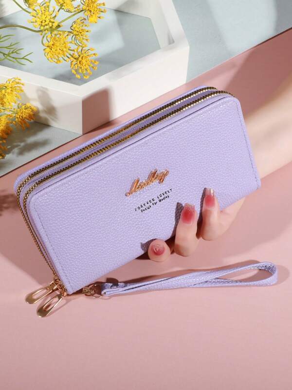 Classic Large Capacity Clutch Wallet With Zipper 8 Card Slots And Multiple Compartments Elegant Handheld Clutch Color Block Wallet Purse Wallet Long Wallet Wristlet Wallet