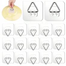 5/10 sztuk trójkątnych haczyków ściennych, bezuszkadzające haki ścienne do ekspozycji, niewidoczne mocowanie ścienne do ściany, sztuka, ramki na zdjęcia, tablice dekoracyjne, organizer na drzwi, Perchero, wieszaki ścienne, haki, haki ścienne, wieszak, ramy ścienne, wieszaki na ubrania, ramki ścienne bez wiercenia - Wielokolorowe - Zobacz 9