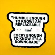 1/3 Uds Pegatina sarcástica "Mantén la humildad" - Calcomanía de confianza absoluta, papel, excelente para humor en el lugar de trabajo - Multicolor - Ver 5