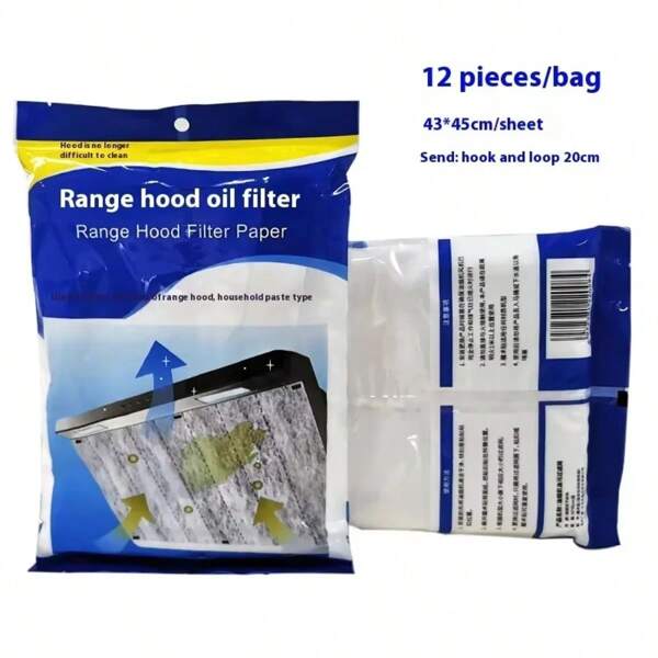 KitchenOilStickersRangeHoodFilterSetHigh-PerformanceOilAbsorptionSmoke-FreeUniversalFitDurableStickerProtection