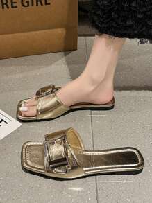 Sandales plates antidérapantes pour femmes, chaussures de plage, grande taille, décontractées et imprimées, nouvelle collection été