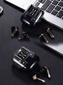 全新森阳真无线入耳式游戏双耳机迷你情侣耳塞音乐耳塞 TWS HIFI 重低音立体声 ENC 高清通话耳机适用于 Android 和 iPhone 手机运动耳机智能耳机 - 均碼 - 查看 1