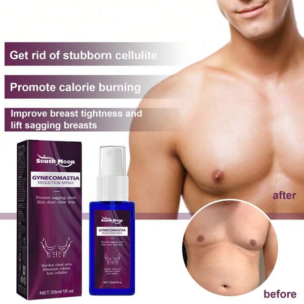 south moon 1pc/3pcs  Men's Breast Firming Spray Massage To Reduce Breast Firming And Chest Muscle Shaping Spray
