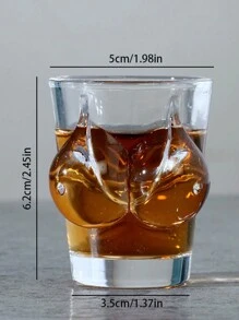 1 件时尚比基尼和胸罩形玻璃酒杯 - 适合派对、婚礼和酒吧配饰创意自主 DIY 彩色伏特加胸杯