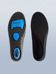 1 Pair High-Elastic Men's Running Shoe Insoles, Wear-Resistant Full-Length Shoe Accessories Suitable For Sports And Casual Shoes