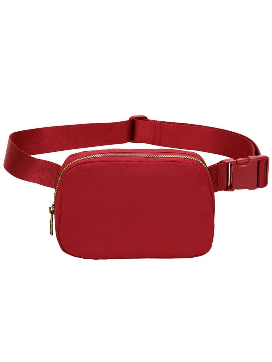 通勤 运动与时尚 多功能 图案 男女通用 休闲 简约 户外 腰包和胸包 - 紅色 - 查看 1