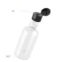 1/5pcs 75ml Refillable Transparent Plastic Bottles With Flip Cap, Portable Squeeze Travel Size Shampoo/Conditioner Containers - Clear - View 5