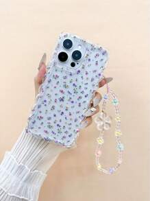 Ditsy Floral 带花链新款编织边缘时尚防震保护手机壳兼容 Iphone 16/16 Pro Max、IPhone 15、新款 IPhone 14/12 Pro Max/13 Pro Max/14 Pro Max，编织边缘 Ditsy Floral 防震创意手机壳兼容 Iphone XR/7/8、IPhone 15 Pro Max、IPhone 13、IPhone 14、IPhone 11，软壳 P12，防震 XS - 彩色 - 查看 3