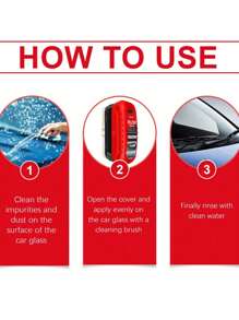 Car Windshield Cleaning Fluid, Windshield Renewing Stain Remover, Oil Film Cleaner (Random Delivery Of New And Old Versions) - Red - View 4