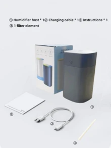 1pc Colorful 400ml Cool Mist Humidifier - Essential Oil Diffuser For Room, Office, Desktop, Home, Car - Air Fresheners And Back To School Supplies - White - View 9