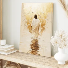 1 幅耶稣基督绘画，卧室客厅走廊的理想礼物，墙壁艺术，墙壁装饰，房间装饰，桌面装饰，防水，适用于卧室、客厅、书房、酒店酒吧、走廊、防水壁画