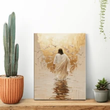 1 幅耶稣基督绘画，卧室客厅走廊的理想礼物，墙壁艺术，墙壁装饰，房间装饰，桌面装饰，防水，适用于卧室、客厅、书房、酒店酒吧、走廊、防水壁画