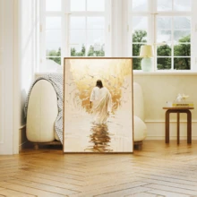 1 幅耶稣基督绘画，卧室客厅走廊的理想礼物，墙壁艺术，墙壁装饰，房间装饰，桌面装饰，防水，适用于卧室、客厅、书房、酒店酒吧、走廊、防水壁画