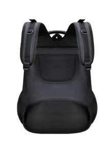 Mochila Unissex Resistente Água Impermeável Cabo de Aço Reforçado Com USB para Viagem Escolar Social Elegantes Ótima Promoção Envio Modelo Aleatório - Roxo - Visão 3