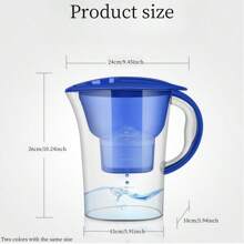 Jarra purificadora de agua de uso doméstico de 2,5 L/99 OZ - Azul - Ver 2