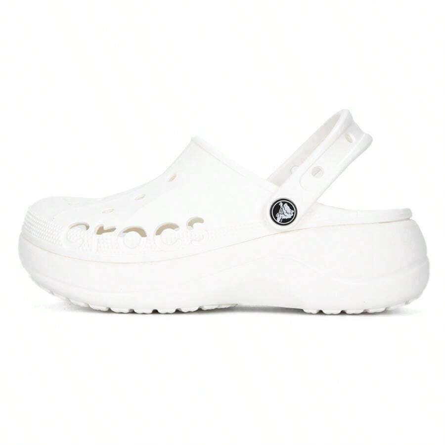 Crocs Sandalias de plataforma tipo zuecos nublados Bea, chanclas de playa para mujer, estilo 208186-100 - Blanco - Ver 1