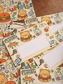 DIY Scratch Cartoon Cards, Gift Tags, Party Stickers, Raffle Tickets, Fun For Leisure & Party Events - Beige - View 6