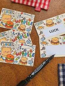 DIY Scratch Cartoon Cards, Gift Tags, Party Stickers, Raffle Tickets, Fun For Leisure & Party Events - Beige - View 2