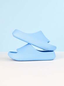 Sandalias de interior/exterior con cierre deslizante para niños y niñas, pantuflas de playa de verano - Azul - Ver 5