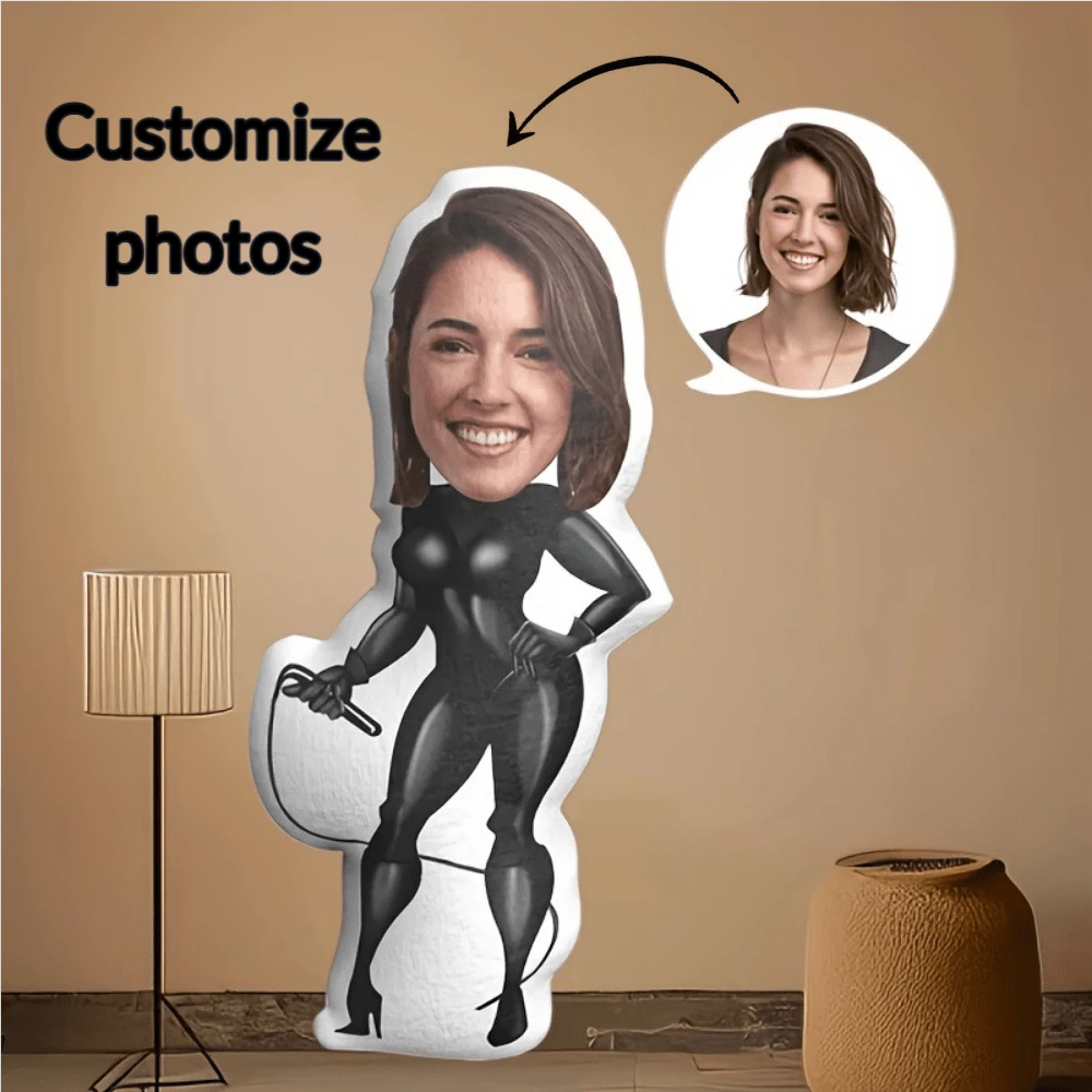 1 pieza Almohada divertida personalizable para damas, diseño de rostro y Body personalizado, impresión a doble cara, cojín multifuncional para todas las estaciones, regalo ideal para el Día de San Valentín, Acción de Gracias, Día de los Inocentes y decoración de fiestas, adecuado para novias, familiares y amigos