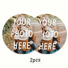 2pcs/1pc Customizable Acrylic Photo Coasters, Personalized Picture Coasters, 3.94x3.94 Inches, Waterproof And Scratch-Resistant, Unique Desktop Decor, Suitable For Housewarming, Birthday, Holiday Gifts Water Bottle