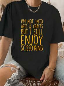 100% Cotton I'm Not Into Arts And Crafts But I Still Enjoy Scissoring T-Shirt