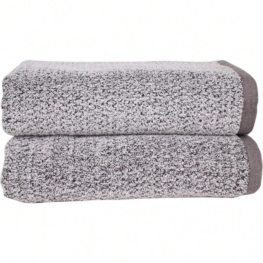 Diamond Jacquard Quick Dry Bath Towel,2 Pack,Grey - Gray - View 1
