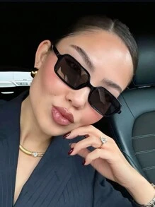 2/3/4 件女士亚克力休闲矩形时尚眼镜，适合日常度假、节日礼物和日常着装 - 彩色 - 查看 13