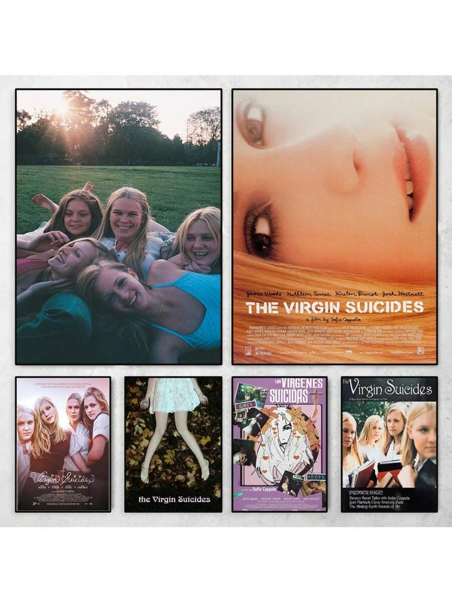 1PC Áp phích phim kinh điển The Virgin Suicides Phim tình yêu hồi hộp Tranh vải Canvas In Tranh nghệ thuật treo tường cho phòng khách Trang trí nhà không có khung ﻿ - Nhiều màu - Xem 1
