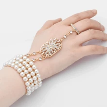 1920s European And American Retro Headband, Earrings, Bracelet, Necklace, Gloves Combination Set For Women, Party, Ball, Cocktail, Holiday Party Dress Accessories