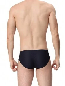 Men's Sexy Pirate Print Bulge Triangle Swimming Trunks,Hawaiian - Black - View 3