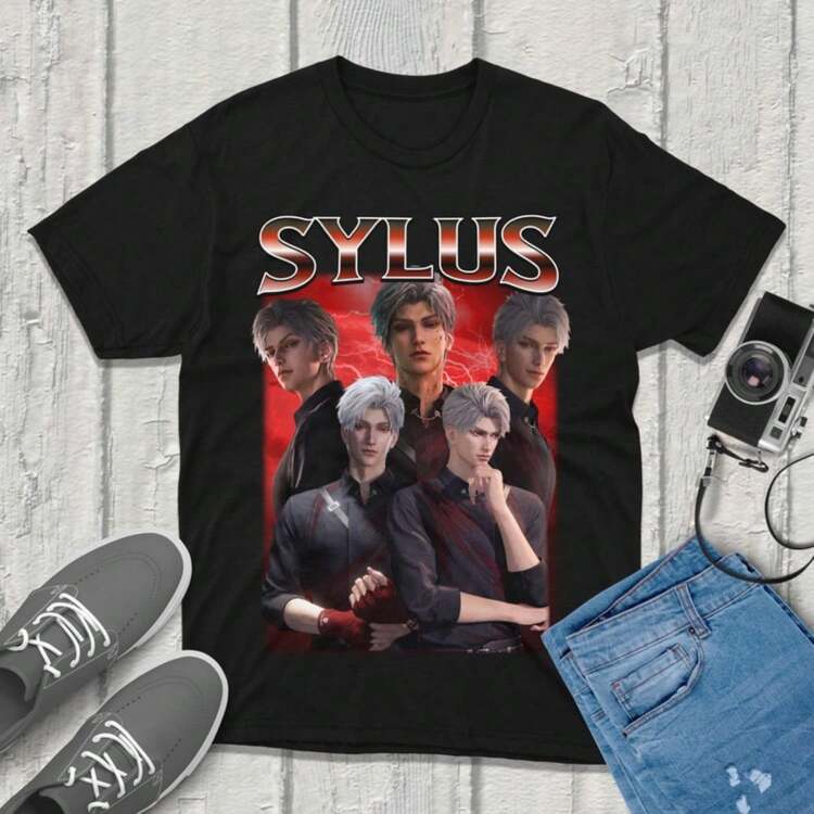 Sylus Love And Deepspace T-Shirt Vintage Streetwear Premium Quality Apparel Featuring Your Favorite Characters Perfect For Anime Fans! - Black - View 1