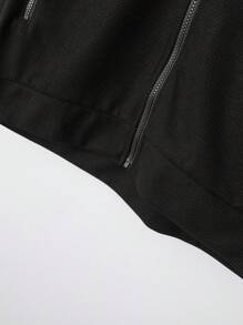 休闲春季服装，男士两件套，包括拉链口袋领夹克和宽松长裤，秋季服装