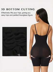 2pcs Women Seamless Full Body Sculpting Body Shaper, Waist Cincher & Butt Lifter, Postpartum Compression Bodysuit - Multicolor - View 6