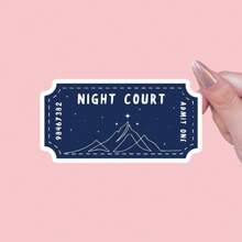 Night Court" Fantasy Vinyl Sticker - Reusable, Glossy Finish For Laptops, Water Bottles & More | Ideal Gift For Book Lovers & Mystical Decor Enthusiasts, Book Stickers - Multicolor - View 9