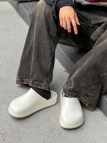 Women's Plastic Slippers, Simple Classic Soft Sole High Elasticity Ultra-Light Women's Sandals, Outdoor Swimming Pool Non-Slip Lightweight Easy To Clean Women's Casual Shoes, Soft Comfortable Lightweight Antibacterial Odor-Resistant Women's Slippers, White EVA Plastic Slippers, Indoor Bathroom Bath Slippers, New Fashion Unisex Couples Applicable Hotel Resort Beach Swimming Beach Shoes, Flat Slippers, White Shoes, Women Shoes - White - View 6