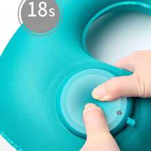 1pc Inflatable U-Shaped Pillow, Pressure Inflated Neck Pillow, TPU Airplane Milk Silk Travel Neck Pillow, Portable