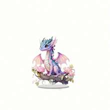 1 pièce Figurine en acrylique d'oiseau, de fée, de dinosaure - Décoration de table avec support, décoration acrylique 2D recto-verso, convient pour la maison et le bureau, statue polyvalente, cadeau de Noël parfait