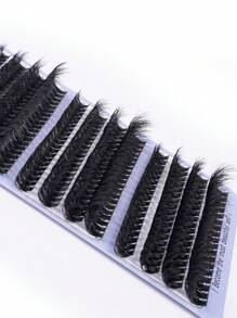 312 簇 C/D 曲率，柔软 50D+60D+80D+100D 股 0.07 毫米仿貂皮单根睫毛，10-16 毫米混合，312 件/16 个托盘，柔软自然，防水，轻盈，易于日常使用、派对或婚礼